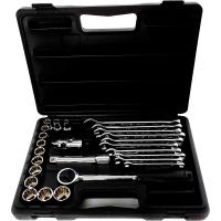 Набор головок торцевых Stanley 1/2" и ключей комб. (26 предметов) 1-89-105