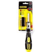 Отвертка Stanley 6 вставок, с храповым механизмом 0-62-509