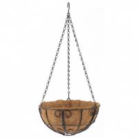 Подвесное кашпо с декором, 25 см, с кокосовой корзиной Palisad