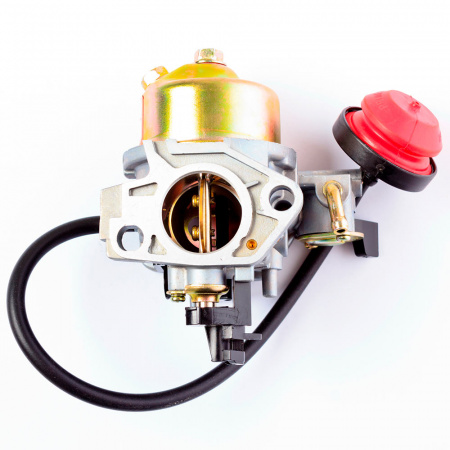 Карбюратор для бензинового двигателя 168F/170F (с краником, с праймером, без вакуумного регулятора)