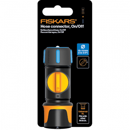 Коннектор для шланга ВКЛ/ВЫКЛ FISKARS 13-15мм (1/2-5/8") (1027086)