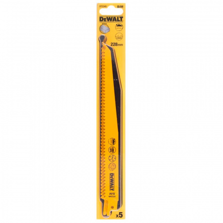 Набор полотен для сабельной пилы S1111DF DeWalt 5шт (DT2349)