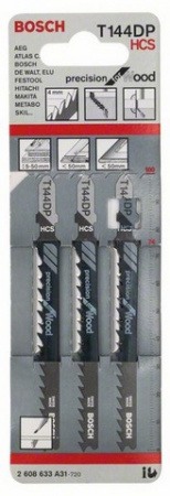 Набор пилок Bosch 3шт T144 DP HCS (A31)
