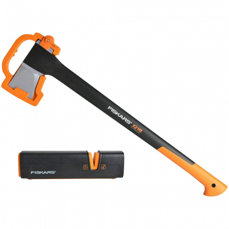Набор FISKARS топор-колун Х21 + точилка (1019333129047)