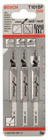 Набор пилок Bosch 3шт T101 BF BIM (226)