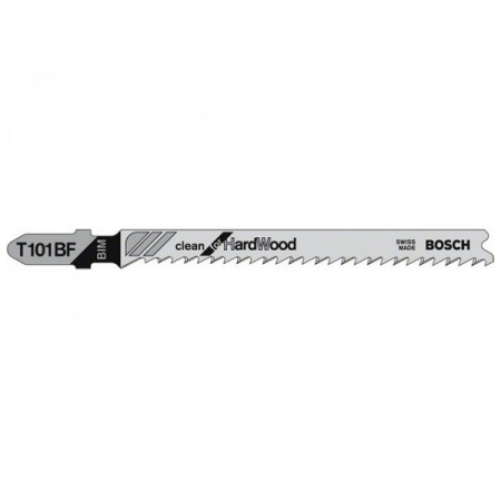 Пилка для лобзика Bosch по ламинату, дереву T101 BF, чистый рез (988)