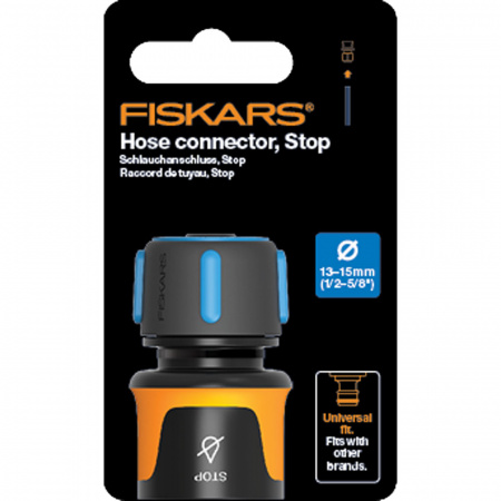 Коннектор для шланга с автостопом FISKARS 13-15мм (1/2-5/8") (1027079)