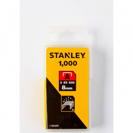 Скобы для степлера Stanley "light duty" тип "a" 8мм/ 5/16"х1000шт 1-tra205t