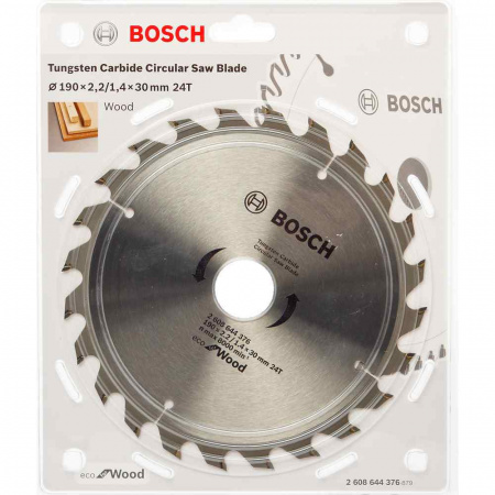 Диск пильный Bosch твердосплавный 190х30х 24 ECO (376)
