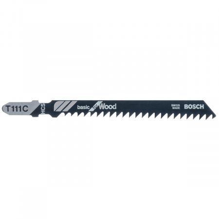 Пилка для лобзика Bosch по дереву ДСП T111 C, быстрый рез (878)