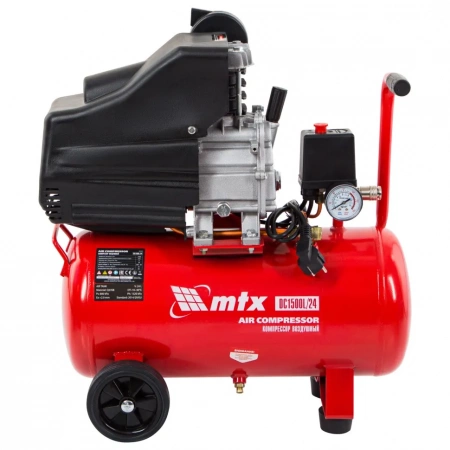 Компрессор воздушный DC1500L/24, 1,5 кВт, 24 л, 210 л/мин MTX 58003