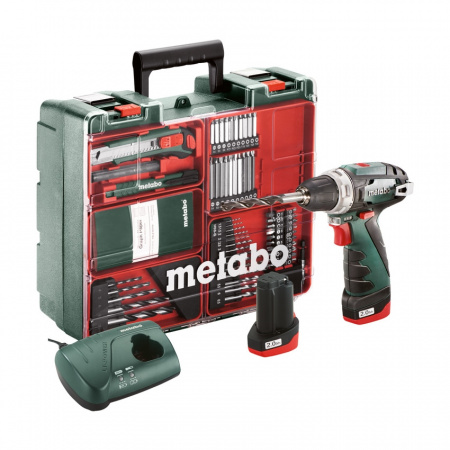 Шуруповерт аккумуляторный Metabo PowerMaxx BS Basic Set+набор бит