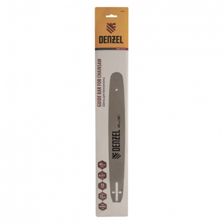 Шина для бензопилы DGS-5218, длина 45 см (18"), шаг 0.325", паз 1.5 мм, 72 звена Denzel