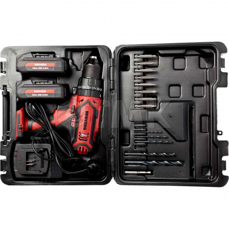 Шуруповерт аккумуляторный ударный RedVerg RD-ISD18L/2T