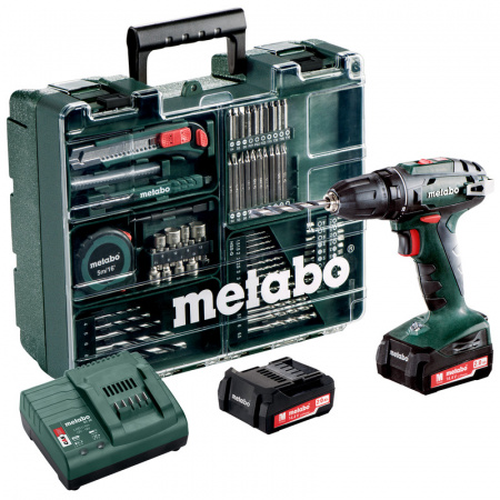 Шуруповерт аккумуляторный Metabo BS 14.4 + набором оснастки