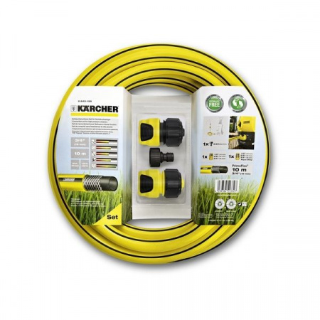 Шланг Karcher PrimoFlex 3/4-10m+2 коннектора+штуцер для подключения моек