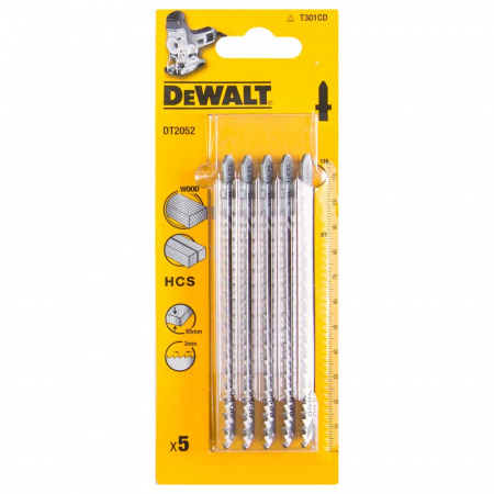 Набор пилок для лобзика T301CD DeWalt 5шт (DT2052)
