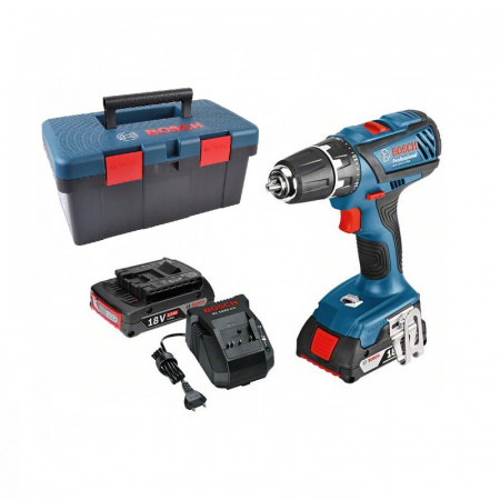 Шуруповерт аккумуляторный Bosch GSR 18-2-LI + ящик Toolbox