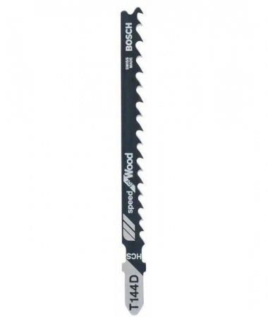 Пилка для лобзика Bosch по дереву ДСП T144 D, быстрый рез (880)