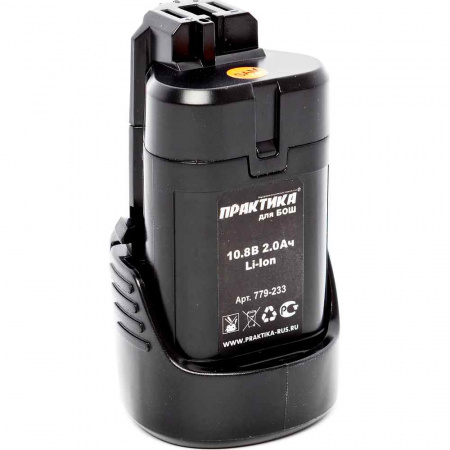 Аккумулятор Практика Li-Ion 10,8В, 2,0Ач, для BOSCH (коробка)