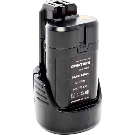 Аккумулятор Практика Li-Ion 10,8В, 1,5Ач, для BOSCH (коробка)