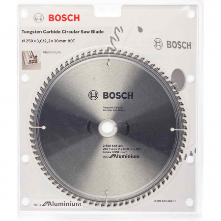 Диск пильный Bosch твердосплавный 250х30х 80 ECO (393)