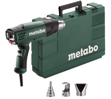 Фен строительный Metabo HE 23-650 Control Case + 2 насадки + дисплей