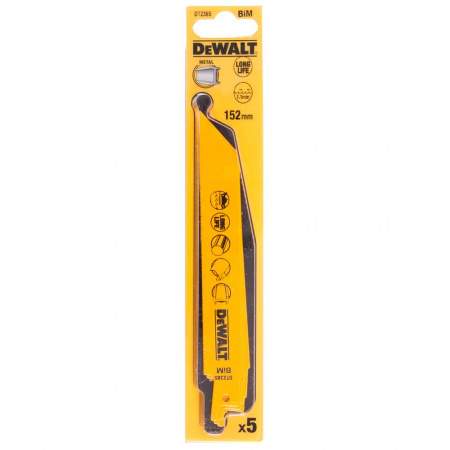 Набор полотен для сабельной пилы S922AF DeWalt 5шт (DT2385)