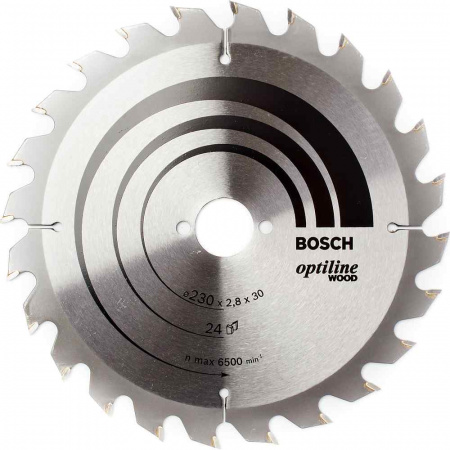 Диск пильный Bosch твердосплавный 230х30х 24 Optiline (627)