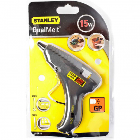 Пистолет клеевой Stanley "dual temp 6-gr15" ø7,0мм х 15вт/220в 6-gr15