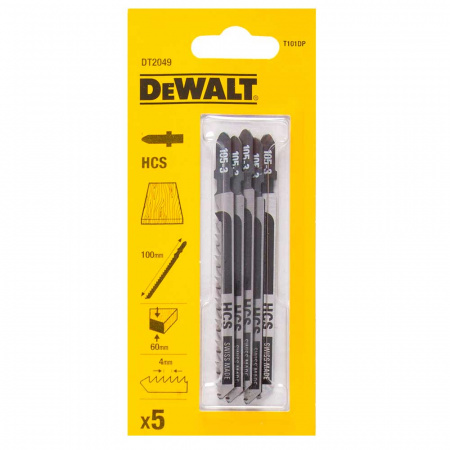 Набор пилок для лобзика T101DP DeWalt 5шт (DT2049)