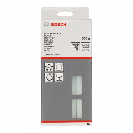 Клей Bosch для клеевого пистолета прозрачный (Ø11х200ммх25шт) (396)