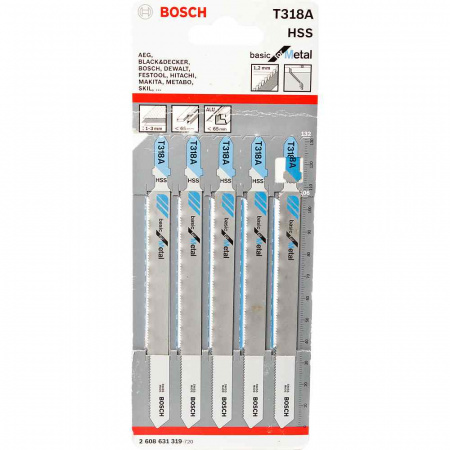 Набор пилок Bosch 5шт T318 A (319)