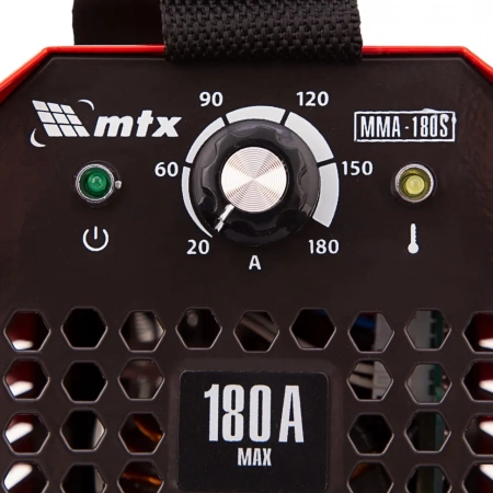 Инверторный аппарат дуговой сварки MTX MMA-180S, 180 А, ПВ60%, диаметр электрода 1,6-4 мм 94390