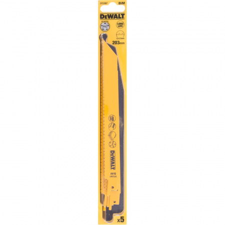 Набор полотен для сабельной пилы S1122VF DeWalt 5шт (DT2387)