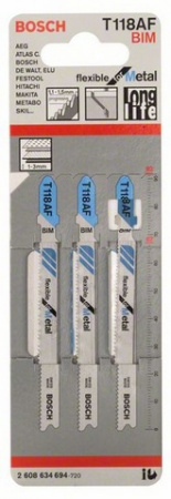 Набор пилок Bosch 3шт T118 BF BIM (232)