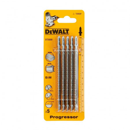 Набор пилок для лобзика T345XF DeWalt 5шт (DT2059)